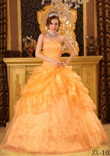 2014 Brand New Sweet 16 Dresses Puffy Strapless with Appliques