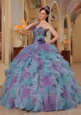 Puffy Sweetheart Ruffles 2014 Spring Quinceanera Dresses