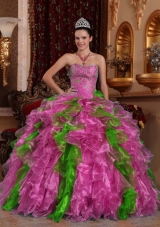 Exclusive Puffy Sweetheart 2014 Quinceanera Dresses with Beading