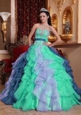 Multi-color Sweetheart Beading and Appliques for 2014 Quinceanera Dresses