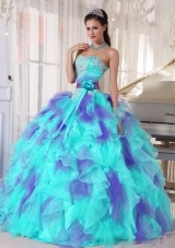 Fashionable Puffy Sweetheart Appliques Quinceanera Dresses 2014