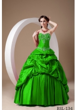 Lovely Princess Sweetheart with Pick-ups and Appliques Quinceanera Dresses for 2014