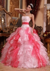 2014 Multi-colored Puffy Sweetheart Beading and Ruching Quinceanera Dresses