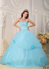 Beautiful Puffy Sweetheart Beading and Appliques 2014 Quinceanera Dresses
