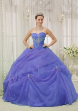 Fashionable Puffy Sweetheart 2014 Appliques Quinceanera Dresses with Beading