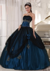 New Style Puffy Strapless Beading 2014 Quinceanera Gowns