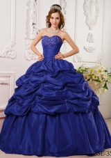 Cheap Sweetheart Long 2014 Quinceanera Dresses with Appliques