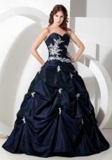 Princess Sweetheart Long Appliques 2014 Quinceanera Dresses