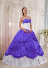 Exquisite Puffy Sweetheart Appliques 2014 Quinceanera Dresses