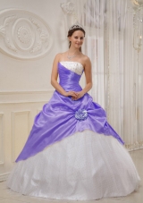 Gorgeous Puffy Strapless 2014 Spring Quinceanera Dress with Beading