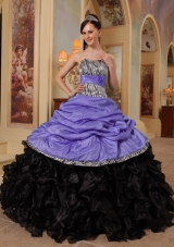 Puffy Sweetheart Ruffles and Pick-ups 2014 Quinceanera Dresses