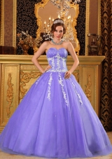 Puffy Sweetheart Appliques Lavender for 2014 Quinceanera Dresses