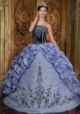 Romantic Puffy Strapless Appliques Quinceanera Dresses for 2014