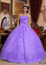 Beautiful Puffy Strapless Lace Appliques Quinceanera Dresses for 2014