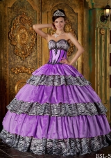 Luxurious Puffy Sweetheart 2014 Ruffles Layers Quinceanera Dresses