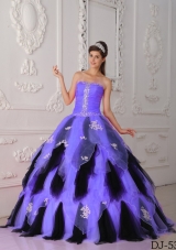 Pretty Princess Strapless Appliques Quinceanera Dresses for 2014