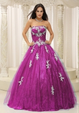 Wonderful A-line Pron Dress With Appliques Paillette Over Skirt Tulle