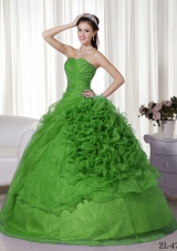 Perfect Puffy Sweetheart with Beading and Ruffles Quinceanera Dress for 2014