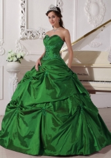 2014 Elegant Puffy Quinceanera Dresses with Sweetheart Appilques