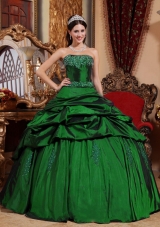 2014 Spring Puffy Strapless Cheap Quinceanera Dresses with Beading