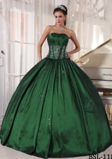 Affordable Ball Gown Strapless Quinceanera Dresses with Embroidery Beading