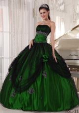 Ball Gown Strapless 2014 Quinceanera Dresses with Beading