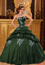 Puffy Sweetheart Quinceanera Dresses with Beading Appliques