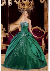 Simple Sweetheart 2014 Quinceanera Dresses with Appliques