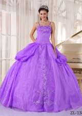 Ball Gown Spaghetti Straps Appliques and Pick-ups Quinceanera Dress 219.69