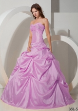Ball Gown Sweetheart Beading Pick-ups Quinceanera Gowns Dresses
