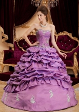 Ball Gown Sweetheart Quinceanera Dress with Pick-ups and Appliques