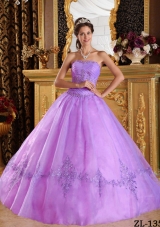 Brand New Ball Gown Strapless Appliques Tulle Dresses For a Quinceanera