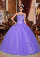 Sweetheart Tulle and Taffeta Beading and Ruching Sweet Sixteen Dresses