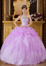 Ball Gown Strapless Beading and Pick-ups Quinceanera Gowns Dresses