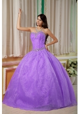 Sweetheart Organza Beaded Decorate Quinceanera Dress for 2014 Spring