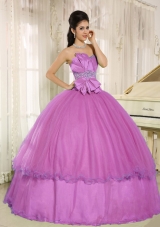 Beading and Bowknot Sweetheart Quinceanera Dress for Custom Made