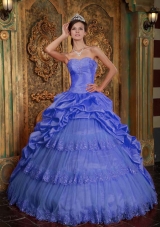 2014 Gorgeous Puffy Sweetheart Lace Quinceanera Dress with Appliques