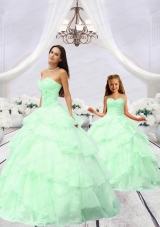 Exclusive Beading and Ruching Princesita Dress in Green for 2015