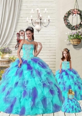 Exquisite Ruffles and Beading Multi-color Princesita Dress for 2015