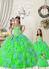 Exquisite Ruffles and Beading Princesita Dress in Multi-color