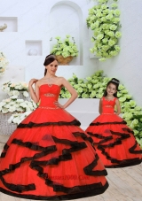 Most Popular Beading and Ruching Princesita Dress in Red