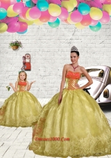 2015 Unique Beading and Embroidery Light Yellow Princesita Dress