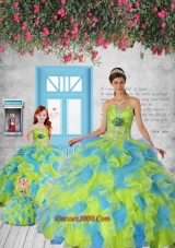 Classical Appliques and Ruffles Multi-color Princesita Dress