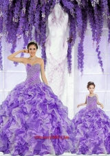 Top Seller Beading and Ruffles Lavender Princesita Dress for 2015