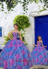 Unique Beading and Ruffles Multi-color Princesita Dress for 2015 Summer