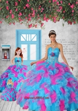 Multi-color Appliques and Ruffles Princesita Dress for 2014 Party