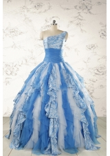 Discount One Shoulder Printed Quinceanera Dresses for 2015