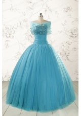 New Style Strapless Quinceanera Dresses with Beading for 2015