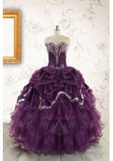 Pretty Purple Quinceanera Dresses with Appliques For 2015