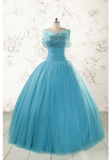 2015 Best Strapless Quinceanera Dresses with Beading